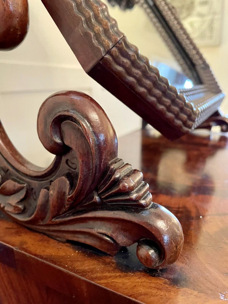 Fine Quality Antique Victorian Mahogany Dressing Mirror - Image 7